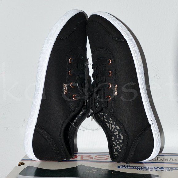 Skechers Women's BOBS B Cute Sneaker BLACK - Picture 6 of 8